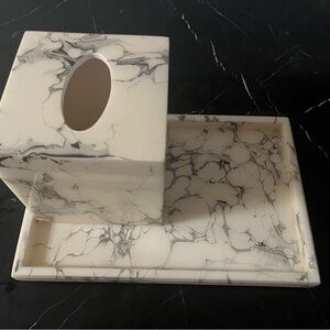 Homenature tissue box and vanity tray